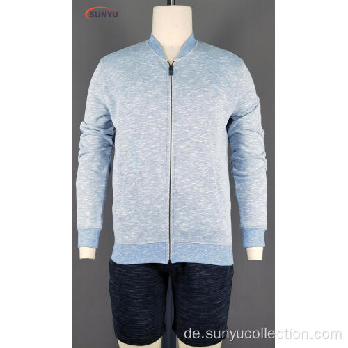 Herren Baumwolle Französisch Terry Langarm Sweatjacke